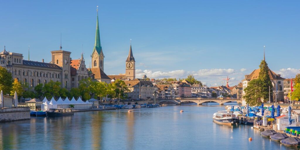 building, boats, zurich